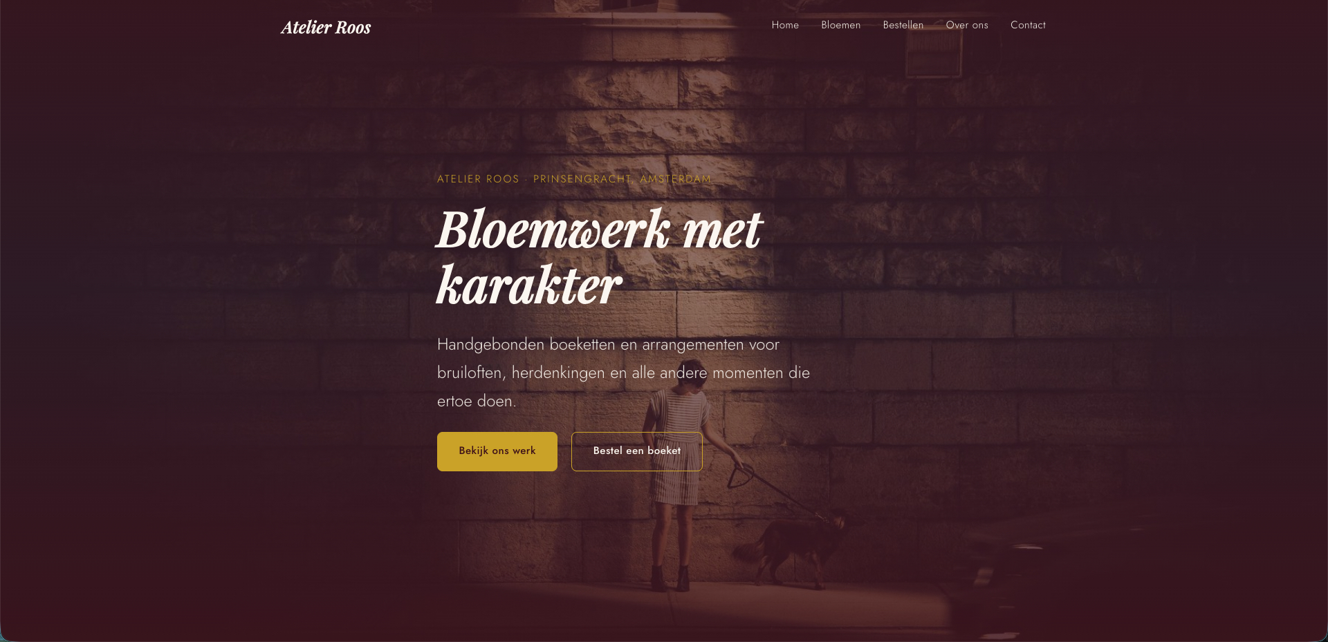 Bloemist website - homepage