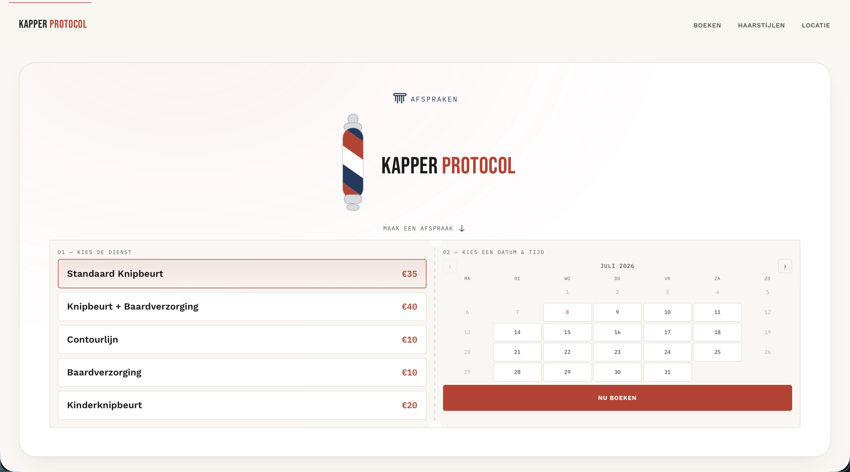 Kapper Protocol website - boeken