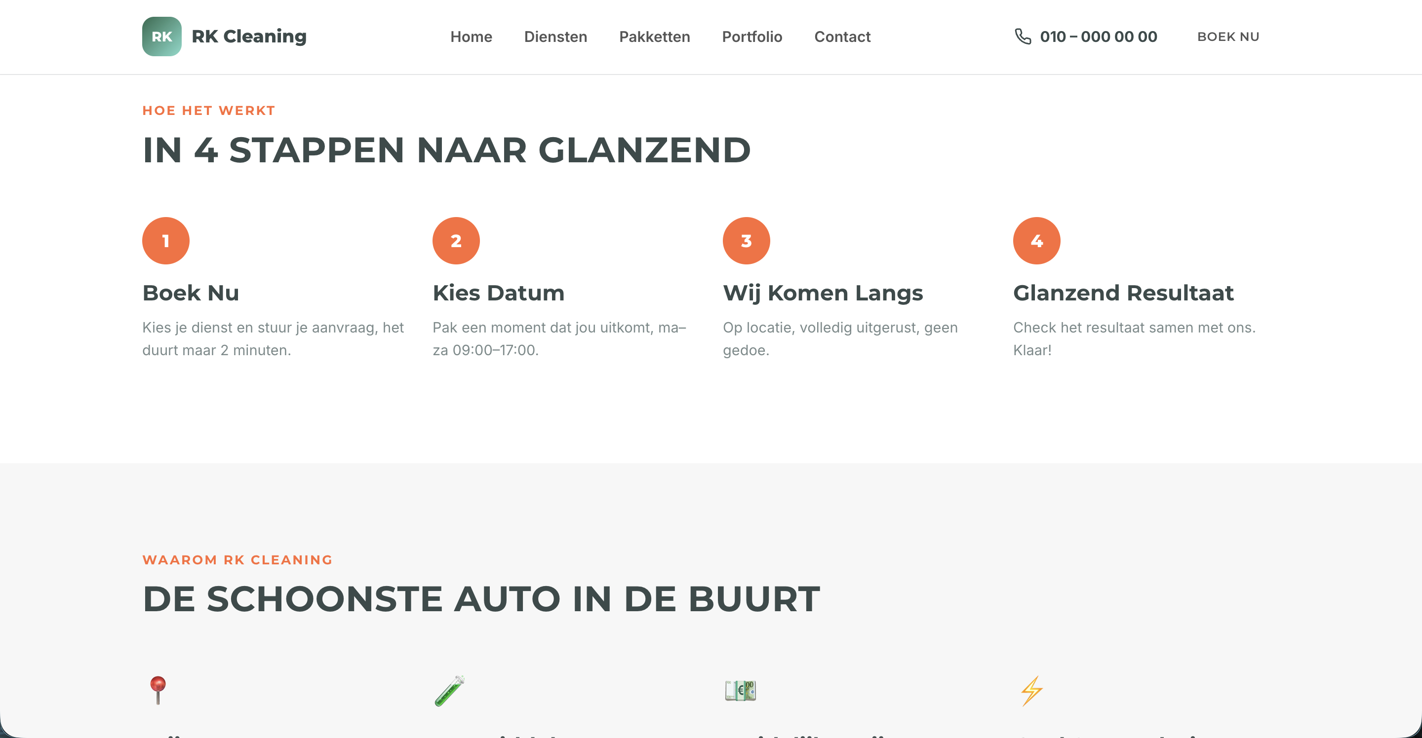 Schoonmaakbedrijf website - hoe het werkt